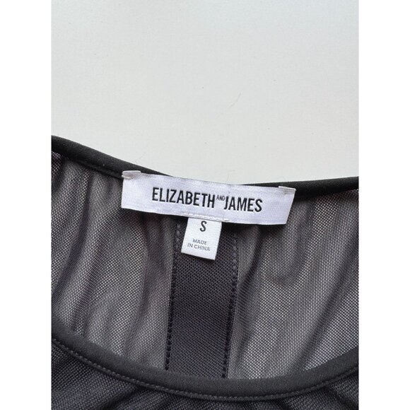 ELIZABETH & JAMES Levinson Black Mesh Bandage Back Mini Bodycon Dress, Size S - Picture 12 of 14